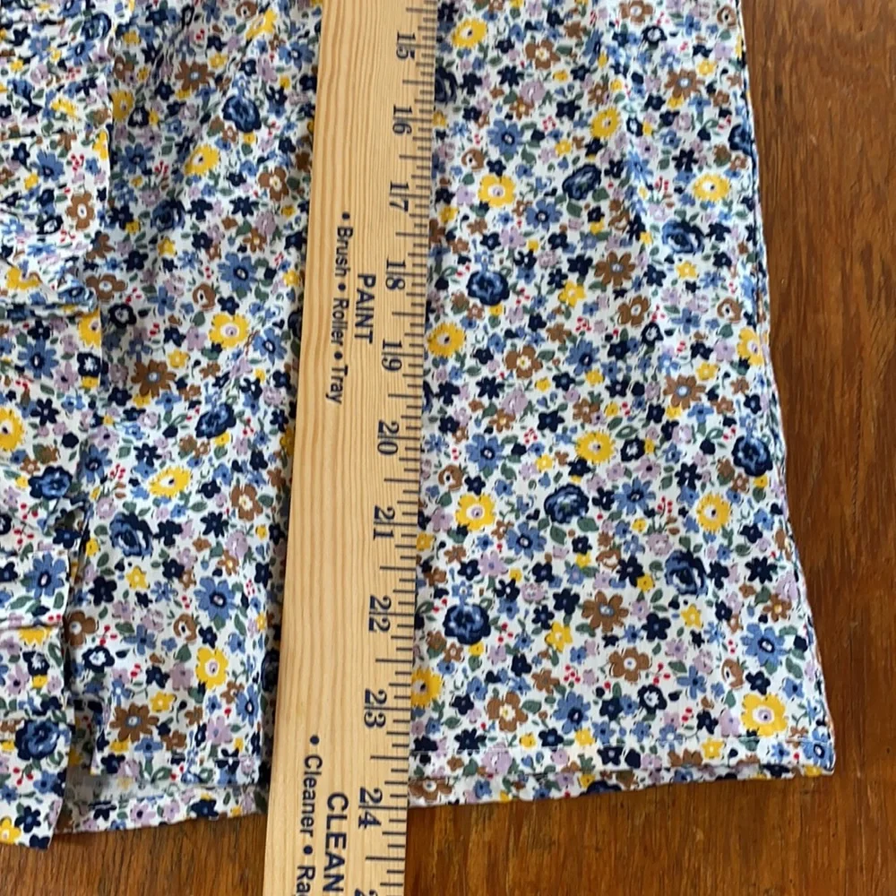 ENGLISH FACTORY Blue Floral Print Ruffle Top - Picture 10 of 10